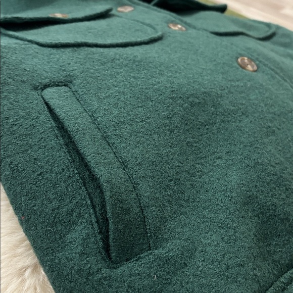 Joie Wool Blend Shirt Jacket Green Button Front Size 1X NWT - Picture 8 of 10